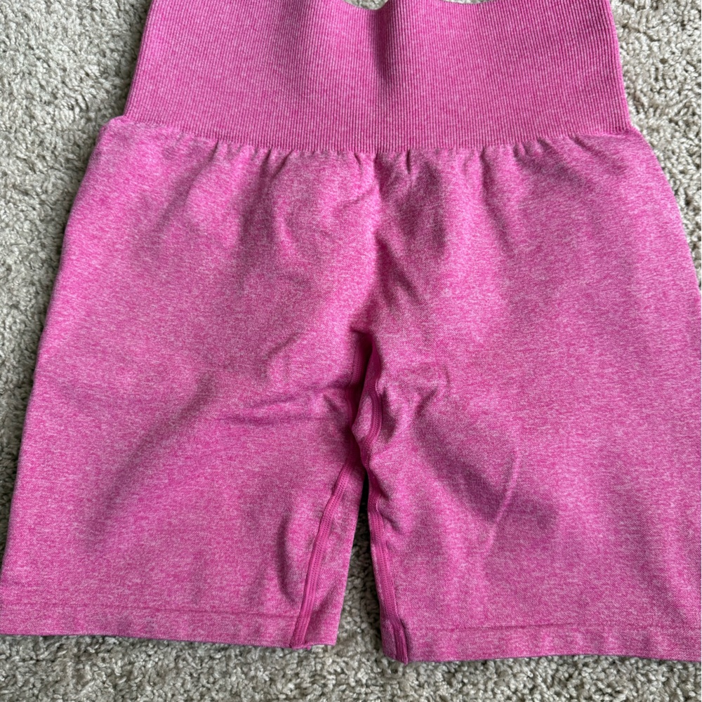 Pink NVGTN biker shorts